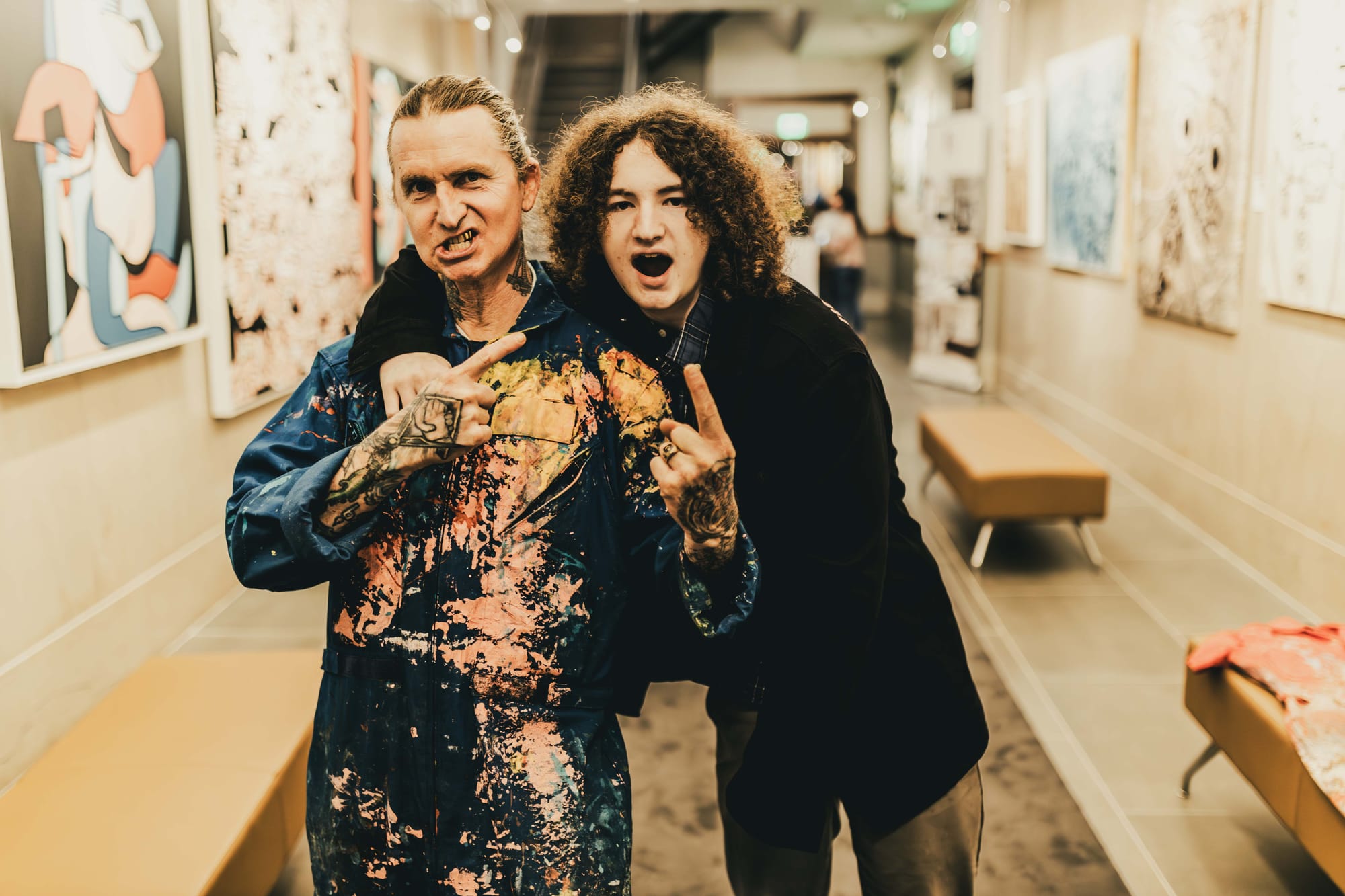 The Harrison family together during the Gallery Night Exhibit at The Brent Lofts.