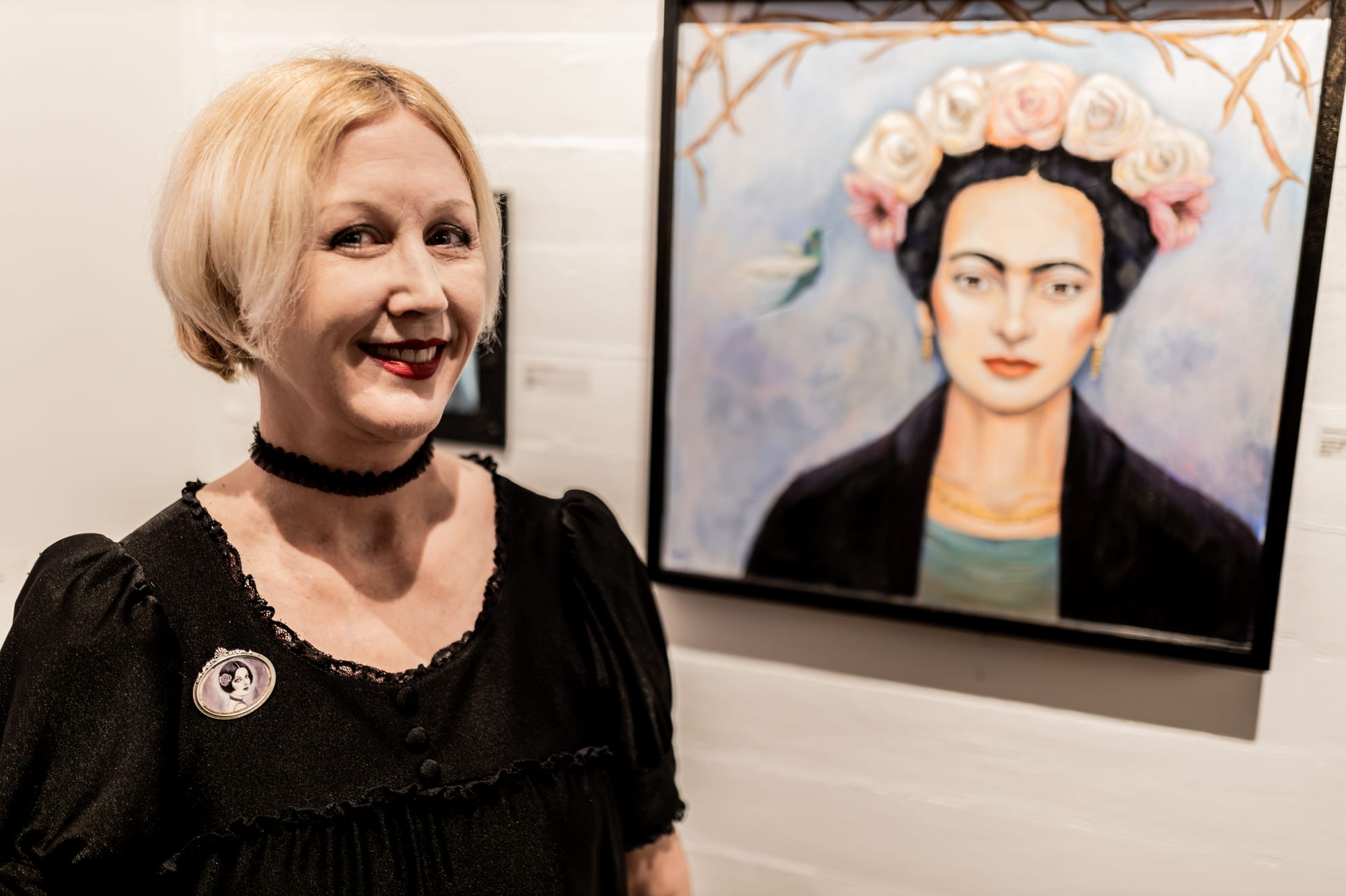 Jeanne LeGrand with Hummingbird Frida 