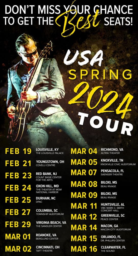 Joe's current US Spring tour flyer