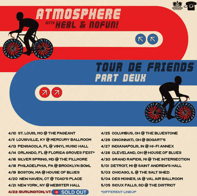 Tour De Friends Part Deux tour flyer